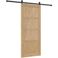 vidaXL Porte coulissante ORKDAL Naturelle et noire 86 x 198,5 cm