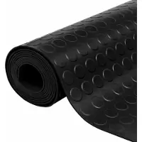 vidaXL Revêtement de sol noir 1,5 x 4 m en caoutchouc