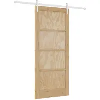vidaXL Porte coulissante ORKDAL, finition naturelle et blanche, 86 x 198,5 cm