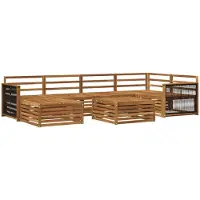 vidaXL Ensemble de canapés d'extérieur 7 pièces Naturel