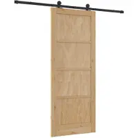 vidaXL Porte coulissante ORKDAL, 86 x 211 cm, en bois massif de pin, finition naturelle