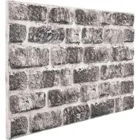 vidaXL Panneaux muraux 3D avec design de brique gris foncé 10 pcs EPS
