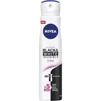 Nivea Invisible Clear Spray anti-transpirant, 250ml - Noir & Blanc Design