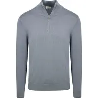 Profuomo Pull Demi-Zip Luxury Basic Bleu Clair