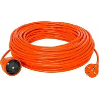 Plastrol Rallonge de jardin ECO PO-ST Prise 2P 10A 2300W 25 mètres, câble 2x1 orange PLASTROL