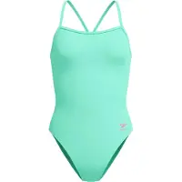 Speedo Female Solid V-back 2.0 Swimsuit Vert UK 32 Femme
