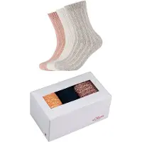 s.Oliver Chaussettes 'Hygge' rose clair / blanc / blanc chiné