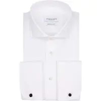 Profuomo Chemise Cut Away Manchette Double Off White Blanc Blanc cassé taille 42