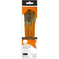Daler Rowney Lot de 5 pinceaux acryliques Simply 2