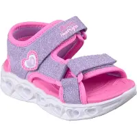 SKECHERS Sandales av. Lumière - Heart Lumières - Lavender/Rose - - 24 - Chaussures Clignotantes