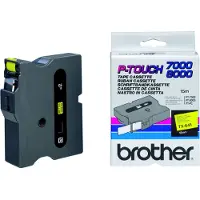 Brother TX-641 - (18 mm) - Noir sur jaune - Ruban