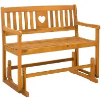 vidaXL Banc à bascule de jardin Naturel 110 x 59 x 97 cm Bois massif d'acacia