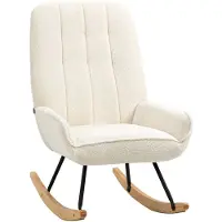 HOMCOM Fauteuil à bascule avec accoudoir 839-564V00