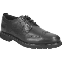 Clarks pour homme. 26173438 Chaussures en cuir Batcombe Far noir (42.5), Plat, Lacets, Casuel