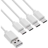InLine Câble de charge USB 4in1 en Y, 1x USB-A mâle à 4x USB-C mâle, blanc, 1m