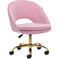 Activeshop 4Rico Chaise pivotante Qs-Mf18G Rose velours