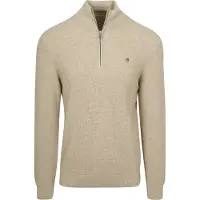 Gant Pull Demi-Zip Micro-Texturé Beige