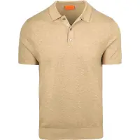 Suitable Polo Maille Coton Lin Beige