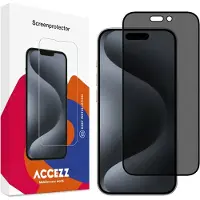 Accezz Protection d'écran en verre trempé Privacy pour Apple iPhone 15 Pro Max