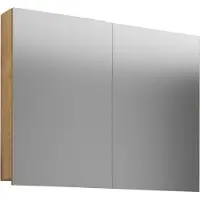 VCM Meuble de salle de bain intemporel | Dimensions env. H. 60 x W. 80 x D. 12 cm | Deux portes tournantes | Armoire miroir - Badinos 60 x 80 cm