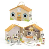 Vigatoys VIGA : Clinique vétérinaire en bois. Hôpital pour animaux