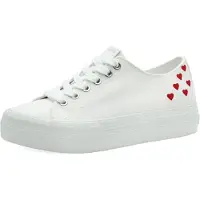 Tamaris Baskets basses rouge feu / blanc