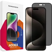 Accezz Protection d'écran en verre trempé Privacy pour Apple iPhone 15 Pro