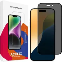 Accezz Protection d'écran en verre trempé Privacy pour Apple iPhone 17 / 17 Pro / 16 Pro