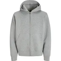 Jack & Jones Cover Scuba Full Zip Sweatshirt Gris L Homme
