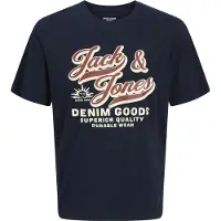 Jack & Jones T-shirt enfant JJELOGO TEE SS ONECK garcons - Marine - 11 ans