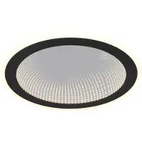TRIO Plafonnier LED, noir mat, télécommande, D 38 cm