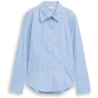Tom Tailor Chemisier marine / bleu clair / blanc