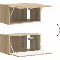 vidaXL Armoire TV murale Sonoma 60 x 31 x 29,5 cm Matériau dérivé du bois