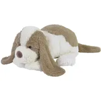 Happy horse Peluche « David » 70 cm - Grande peluche blanche et marron