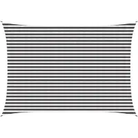 vidaXL Voile D'ombre Anthracite Et Blanc 3 X 6 M Hdpe