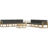 vidaXL Ensemble de canapés d'extérieur , 9 pièces, blanc et anthracite, 79 x 79 x 37 cm
