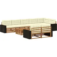 vidaXL Ensemble de salon de jardin , 9 pièces.