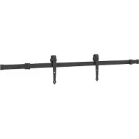 vidaXL Porte coulissante NARVIK, finition naturelle et noire, 85 x 210 cm (152,5 cm)