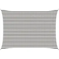 vidaXL Voile D'ombre Gris Clair Et Blanc 3,5 X 5 M Hdpe