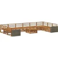 vidaXL Ensemble de canapés , 11 pièces, en bois d'acacia massif naturel