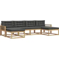 vidaXL Ensemble de canapés d'extérieur avec coussins, 6 pièces, blanc et anthracite