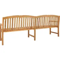 vidaXL Banc en forme de rose fait main 228 x 61 x 94,5 cm en teck massif