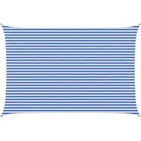vidaXL Voile D'ombre Bleu Et Blanc 4 X 7 M Hdpe