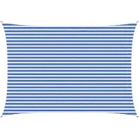 vidaXL Voile D'ombre Bleu Et Blanc 3,5 X 4,5 M Hdpe