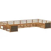 vidaXL Ensemble de canapés , 10 pièces, en bois d'acacia massif naturel