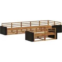 vidaXL Ensemble de canapés d'extérieur 8 pièces Naturel