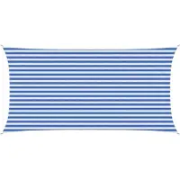 vidaXL Voile D'ombre Bleu Et Blanc 2,5 X 4,5 M Hdpe