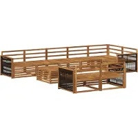 vidaXL Ensemble de salon de jardin , 9 pièces.