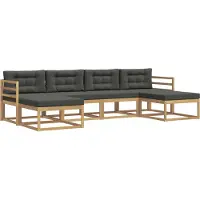 vidaXL Ensemble de canapés d'extérieur avec coussins, 6 pièces, blanc et anthracite