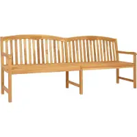 vidaXL Banc en bois massif de teck, fait à la main, dimensions : 228 x 60 x 90 cm, finition naturelle